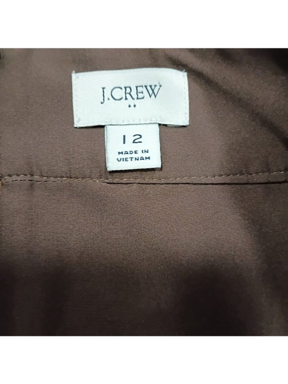 J.Crew 12 Faux Leather Mini Skirt Croc Embossed Brown Boho Preppy - Picture 5 of 11